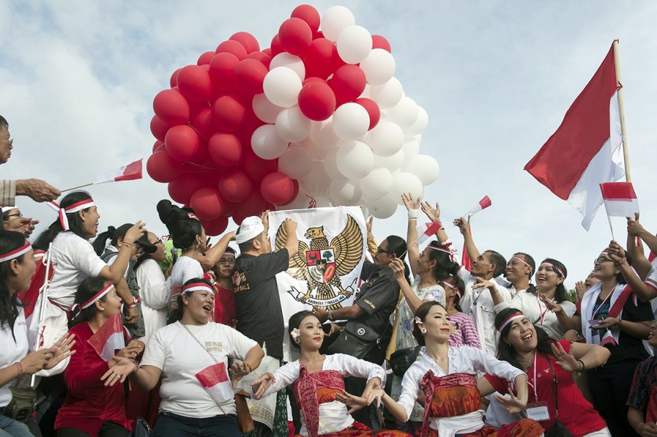 Perayaan hari jadi Pancasila. ANTARA